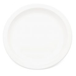 Plate Narrow Rim White 17cm Polycarbonate