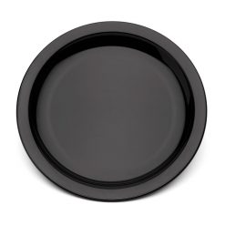 Plate Narrow Rim Black 23cm Polycarbonate