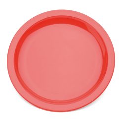 Plate Narrow Rim Red 23cm Polycarbonate