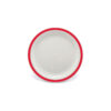Duo Plate Narrow Rim Red 17cm Polycarbonate