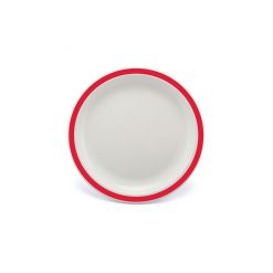 Duo Plate Narrow Rim Red 17cm Polycarbonate