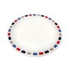 Rectangles 17cm Plate - Red Blue & Grey