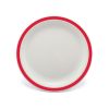 Duo Plate Narrow Rim Red 23cm Polycarbonate
