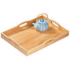 Handled Butlers Tray Hevea Wood Oblong 50x36cm