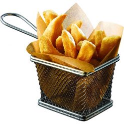Stainless Steel Serving Fry Basket Rectangular