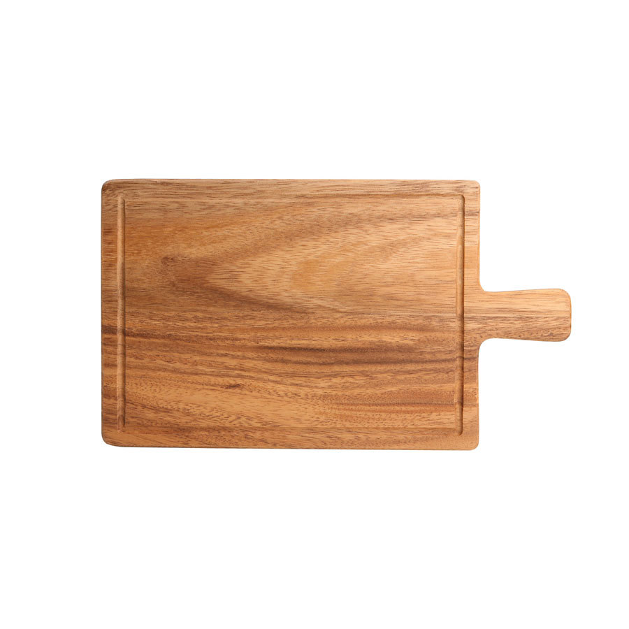 Steak Board Acacia With Groove & Handle 31x18cm 1 Steak Board Acacia With Groove & Handle 31x18cm