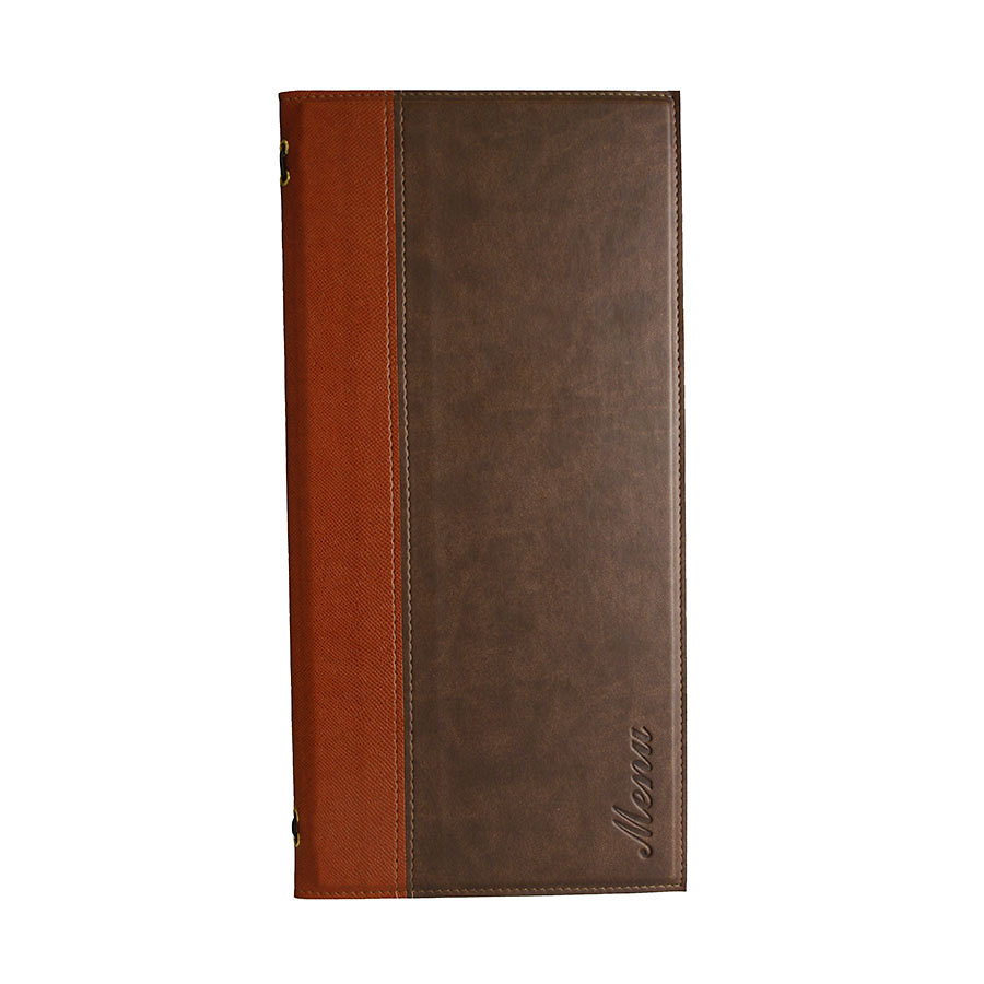 2 material 2/3rd A4 menu 4 card Brown 32x16 2 material 2/3rd A4 menu 4 card Brown 32x16.5cm