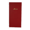 2/3rd A4 Buckram menu 4 card Red 31.5 x 15.5cm