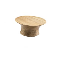 Cake Stand Small Drum Oak 15.7 x 8cm