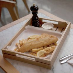 Fish & Chip Tray - Oak Matt Lacquer Natural
