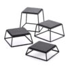 Square Riser Set Black Powder Coated Metal
