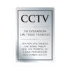 CCTV Warning Sign Silver