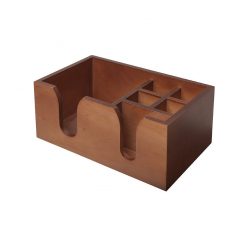 Bar Caddy Wooden Walnut Effect