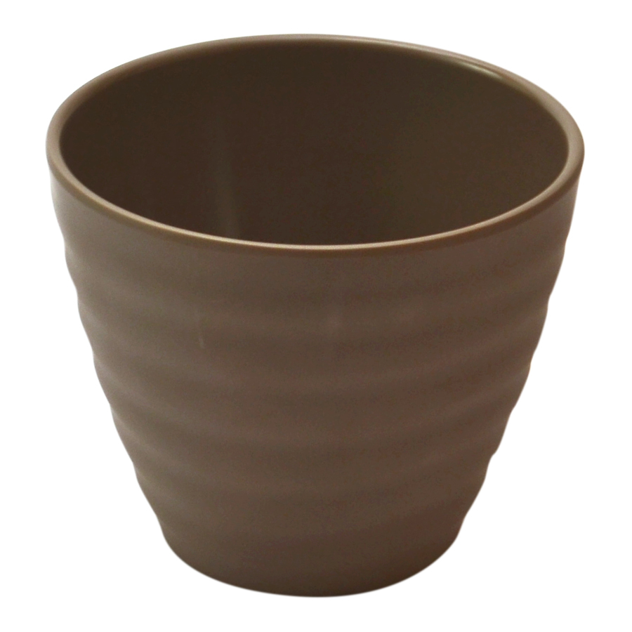 Stone Melamine Rippled Pot 35cl 1 Stone Melamine Rippled Pot 35cl