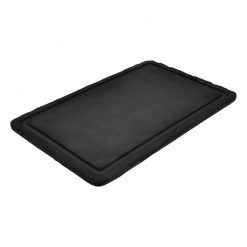 Black Melamine 1/4 Stone Platter 265x163x11mm