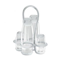 Gocce Menage Cruet Set 22.5cm H Clear