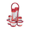 Gocce Menage Cruet Set 22.5cm H Red