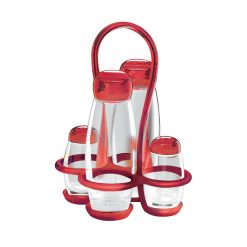 Gocce Menage Cruet Set 22.5cm H Red
