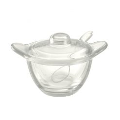 Gocce Condiment Jar&Spoon 10cm H Clear
