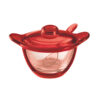 Gocce Condiment Jar&Spoon 10cm H Red
