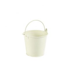 Galvanised Steel Serving Bucket 10cm White