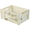 Wooden Crate White Wash Finish 41x30x18cm