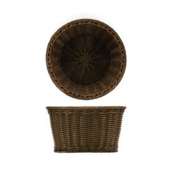 Lisbon Poly Wicker Round Basket