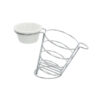 Meranda side basket w/ 2/3oz ramekin holder