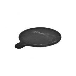 11'' Black Carrara Marble Melamine Platter