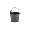 Galvanised Stl Hammered Bucket Silver