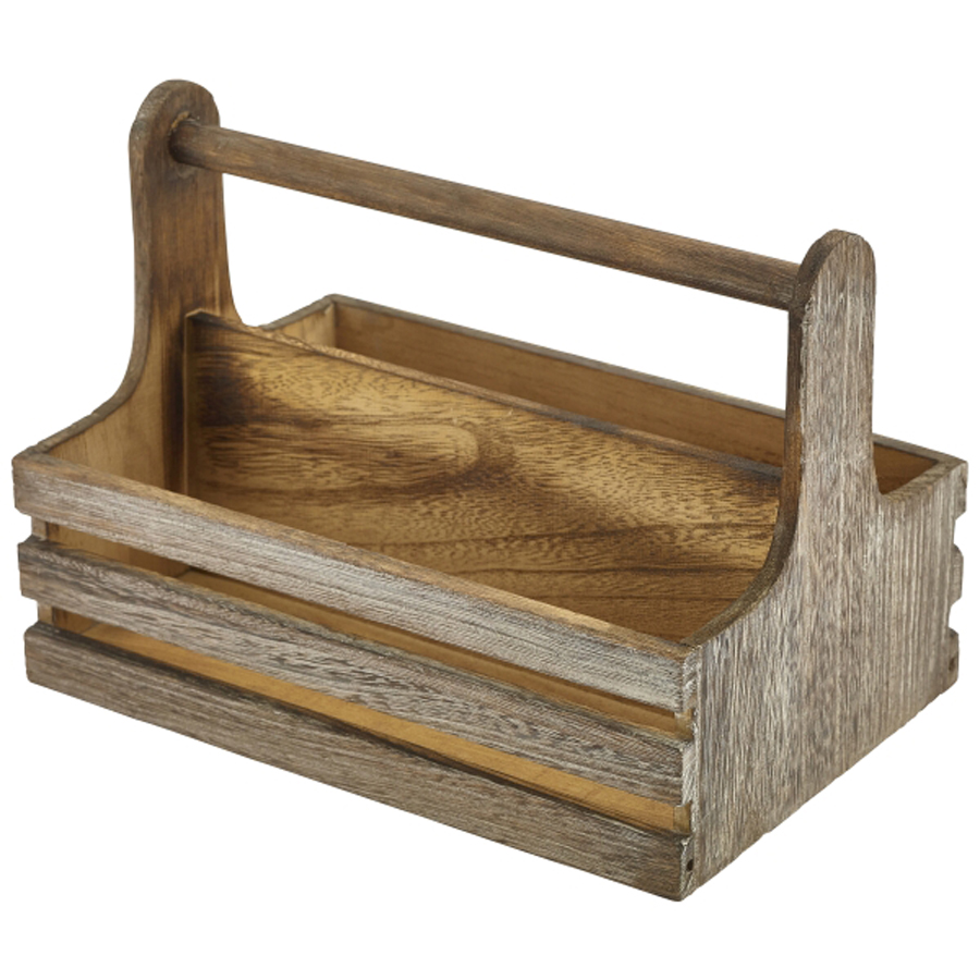 Rustic Wooden Table Caddy 1 Rustic Wooden Table Caddy