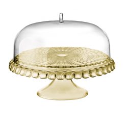 Tiffany Cake Stand With Dome 36 x 28cm Sand