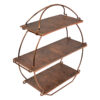 Rustic Wood & Copper Tea Stand 362 x 132 x 385mm