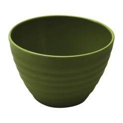 Green Melamine Rippled Bowl dia140 x 90mm 650ml