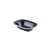Enamel Pie Dish Black With White Rim 16cm
