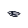 Enamel Pie Dish Black With White Rim 18cm