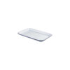 Enamel Tray White With Blue Rim 38.2 x 26.4 x 2.2cm