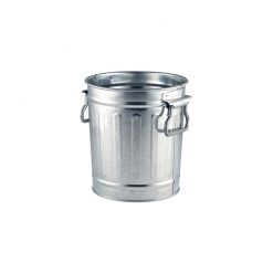 Miniature Galvanised Bin 14x12x15cm