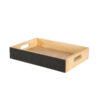 Baroque Med Crate Box W/Chalk Board Rustic Acacia
