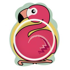 Flamingo Melamine Junior Plate 283x222x22mm