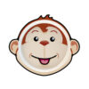 Monkey Melamine Junior Plate 262x227mm