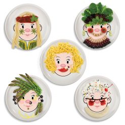 Ms Food Face Dinner Plate