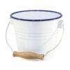 Enamel Bucket 16 x 14cm 2ltr White