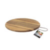 Round Acacia Board With Nickel Plated Handle