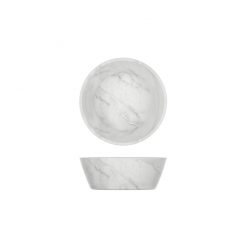 5 Inch White Marble Effect Bowl 295ml
