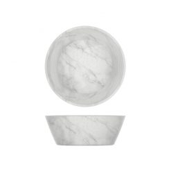 8 Inch White Marble Effect Bowl 1.4L