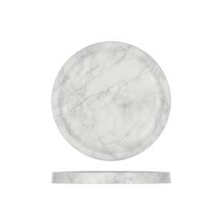Round White Marble Effect Tray Dia 230mm