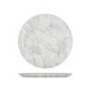 10 Inch White Marble Effect Plate Dia 285mm