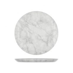 10 Inch White Marble Effect Plate Dia 285mm