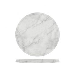 Round White Marble Effect Display Slab Dia 230mm